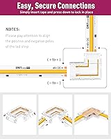 Vista 5 de EMITEVER Conectores de tira LED de 0.394 pulgadas, 12 piezas, conector de esquina LED en forma de L, sin soldadura, cinta transparente sin