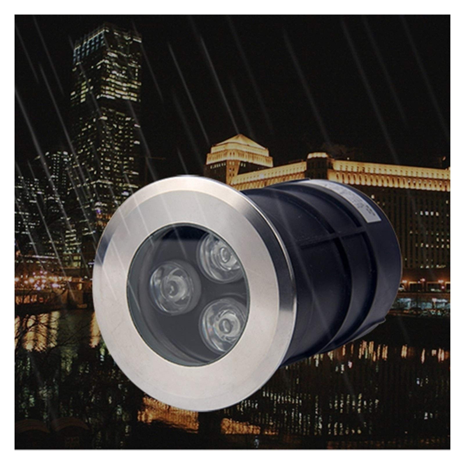 Spot LED Encastrable Exterieur 1W/3W IP68 étanche Spot LED escalier 12V&24V Tension de sécurité for escaliers, terrasses, allées, piscines (Couleur : Blanc Chaud, Taille : 42x75mm(24V))