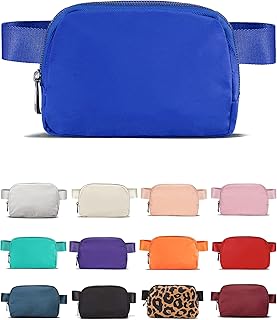 YOSHUYUKI Fanny Pack Cross Body Bag Small Crossbody Bags for Women Men Trendy Nylon Waterproof Mini Purse Travel Running Belt Lulu Dupes Bum Hip Chest Waist Pack Side Bag Must Have Blue