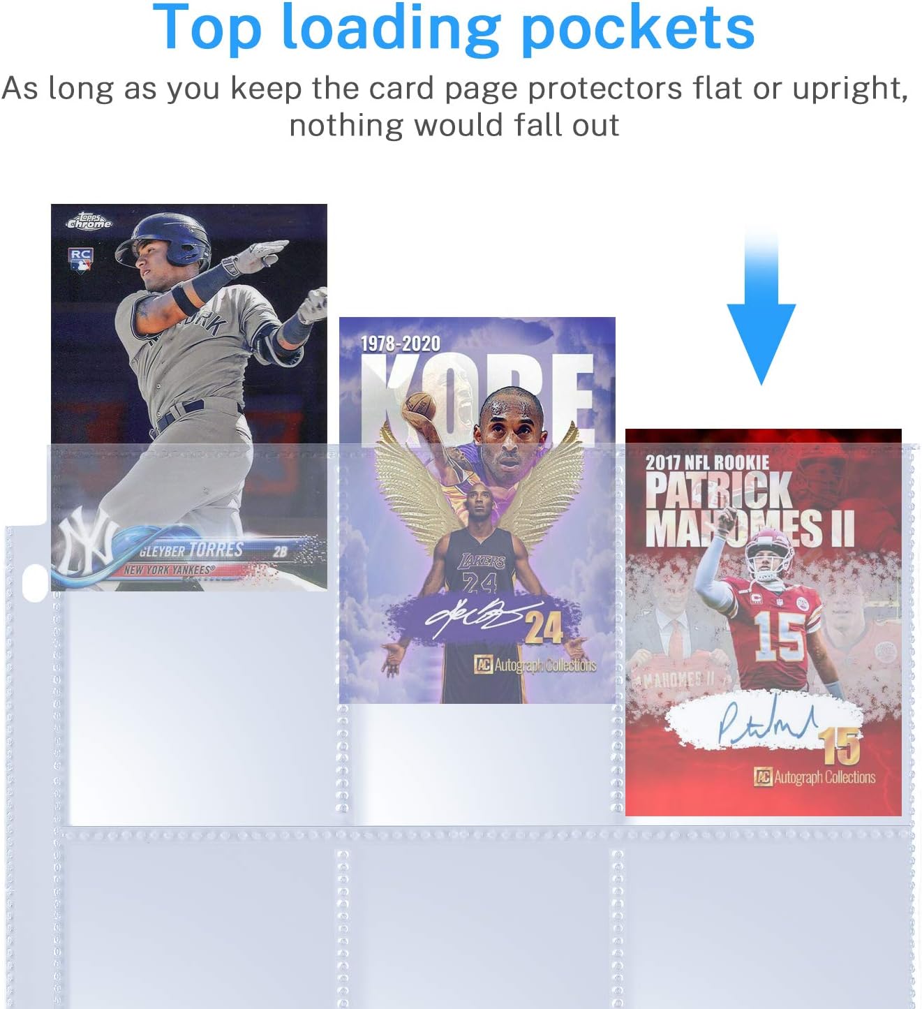 MaxGear Trading Card Sleeve Baseball Card Sleeves Protectors 9 Pocket for 3 Ring Binder, 30 Pack Heavyweight Pages Protector Sheets for Pokemon Cards, Sport Cards, Coupon, Game Cards, Business Cards : Office Products