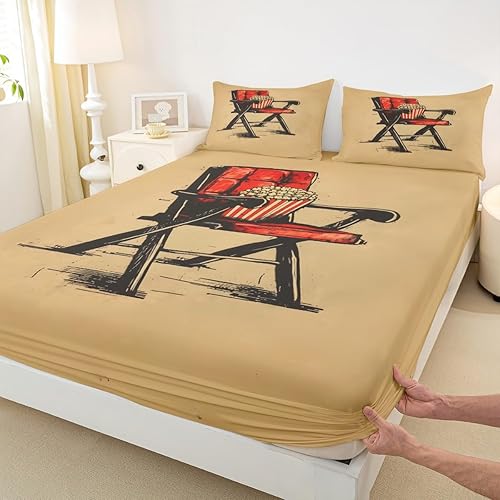 Miniatura 12 de Piano Music Fitted Sheets Full Size,Musical Notes Bedding Set 3Pcs for Kids Girls Boys Teens Room Decor,Retro Graffiti Grey Gold Bed Sheet Music