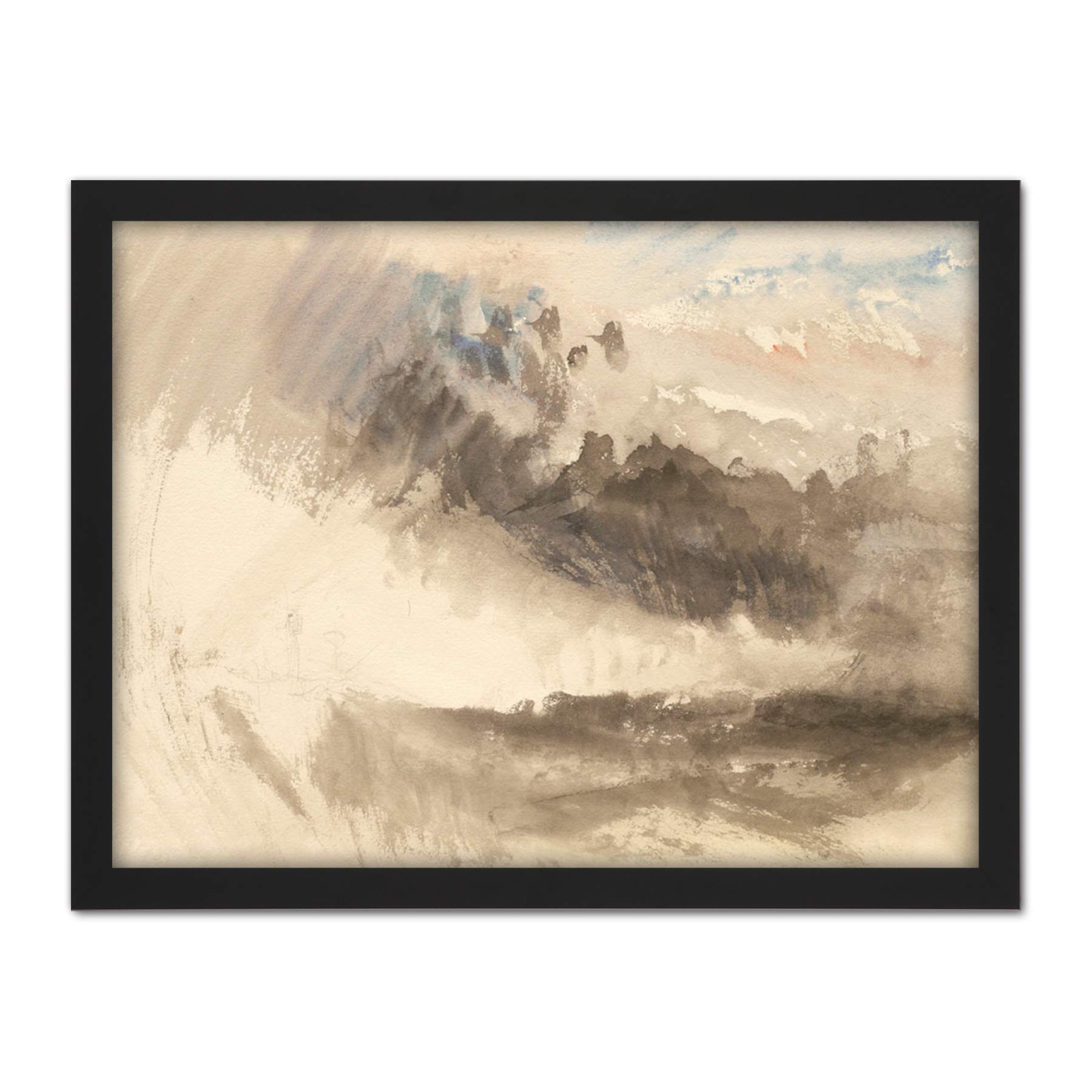 Artery8 Turner Sky And Sea Painting Artwork Framed Wall Art Print 18X24 Inch