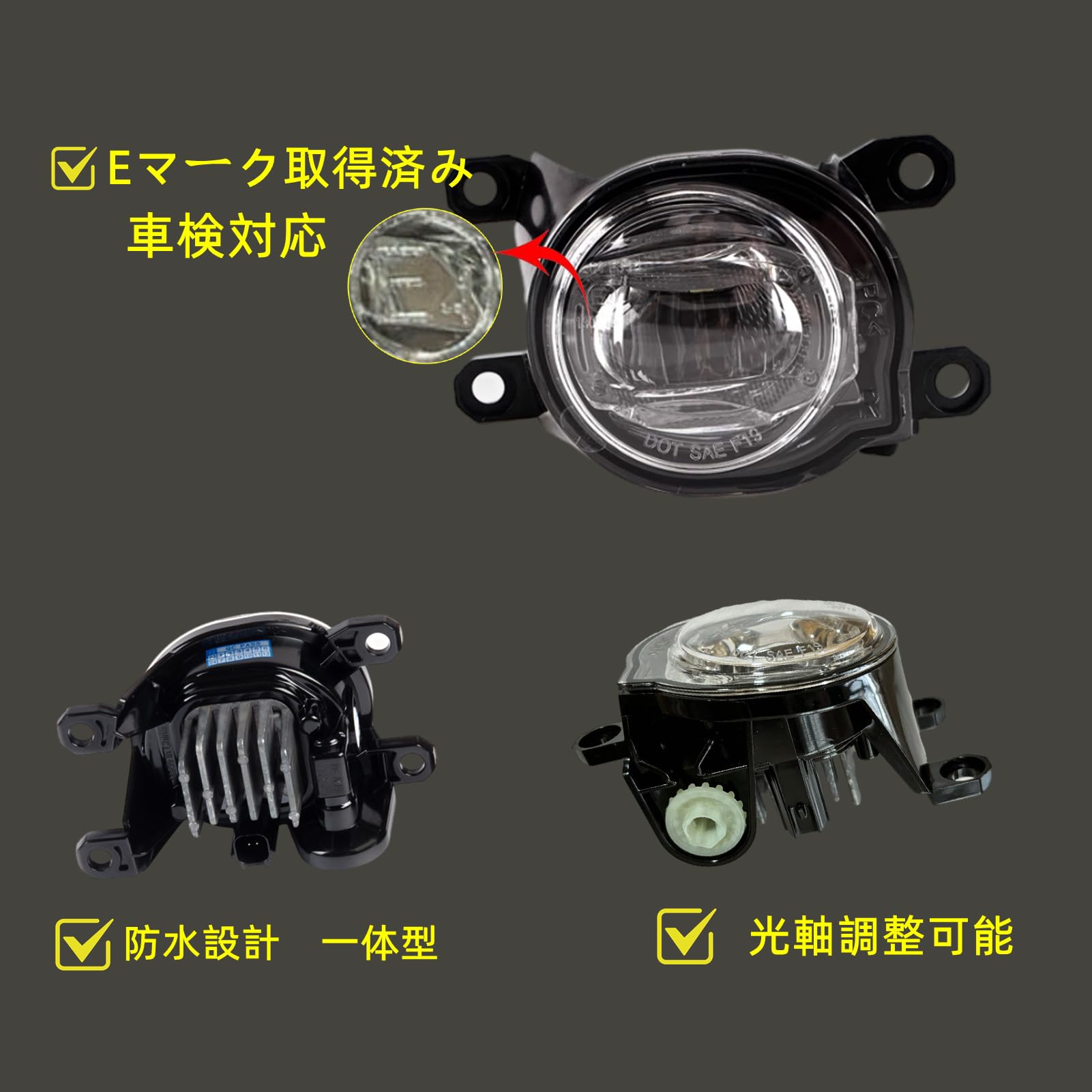 ヤリス　純正　LED フォグランプ　MXPA10 オプション　スイッチ付き Amazon | CJWUHAO トヨタ 新型 ヤリス LED フォグランプキットYARIS