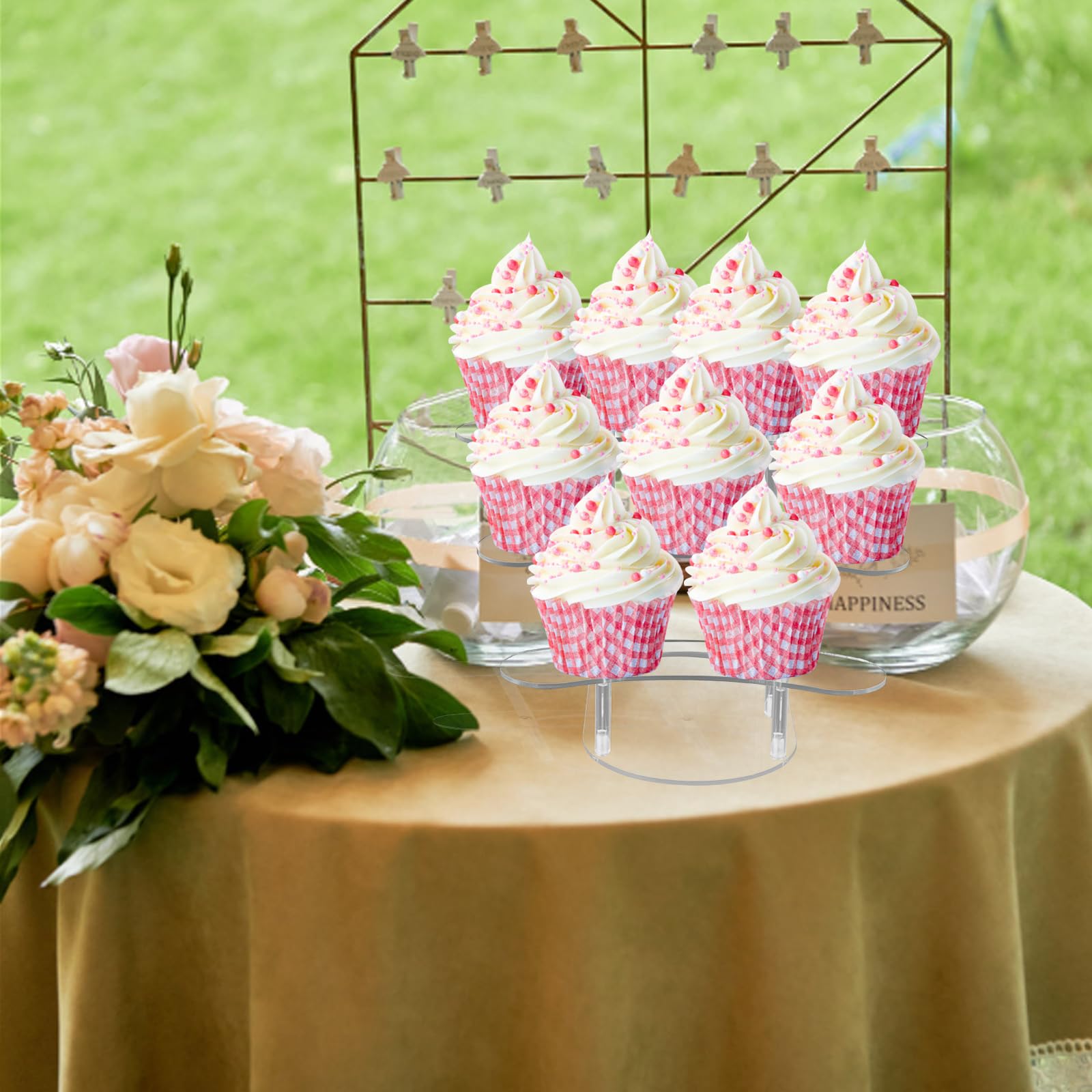 Anvin Alzata 3 Ripiani A Forma Di Fiocco Di Neve – Porta Cupcake In Cartone, Decorazione Per Feste E Centrotavola