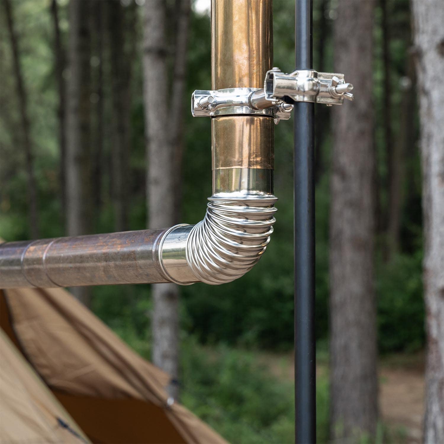FIREHIKING Rura kolankowa 45 stopni 6 cm rura kuchenkowa 90 stopni komin ze stali nierdzewnej 9090/9045