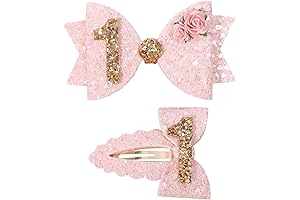 Glittering First Birthday Hair Accessories Set for Precious Girls