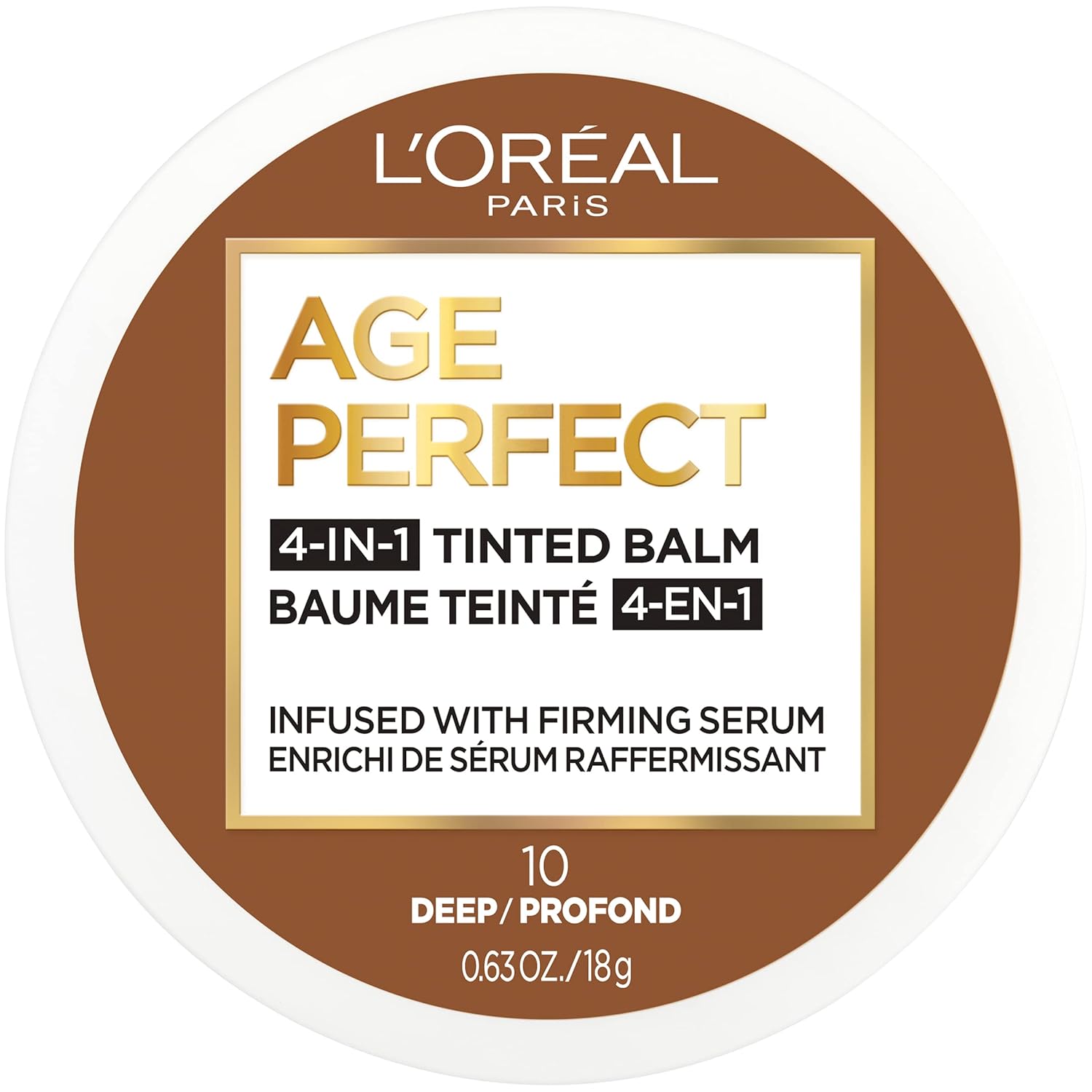 LOreal Paris Age Perfect 4-in-1 Tinted Face Balm Foundation with Firming Serum Deep 10 0 61 Ounce