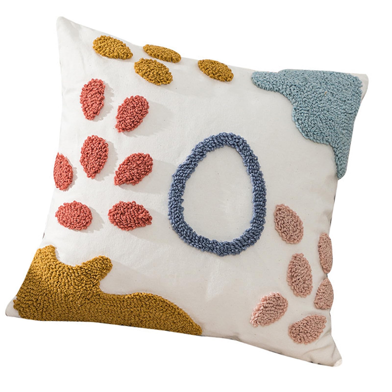 Tsophreniq Scandinavian Waterdrops Embroidered Pillow Cover Polyester for Home Decor 45cm Polyester Embroidery Pillowcase