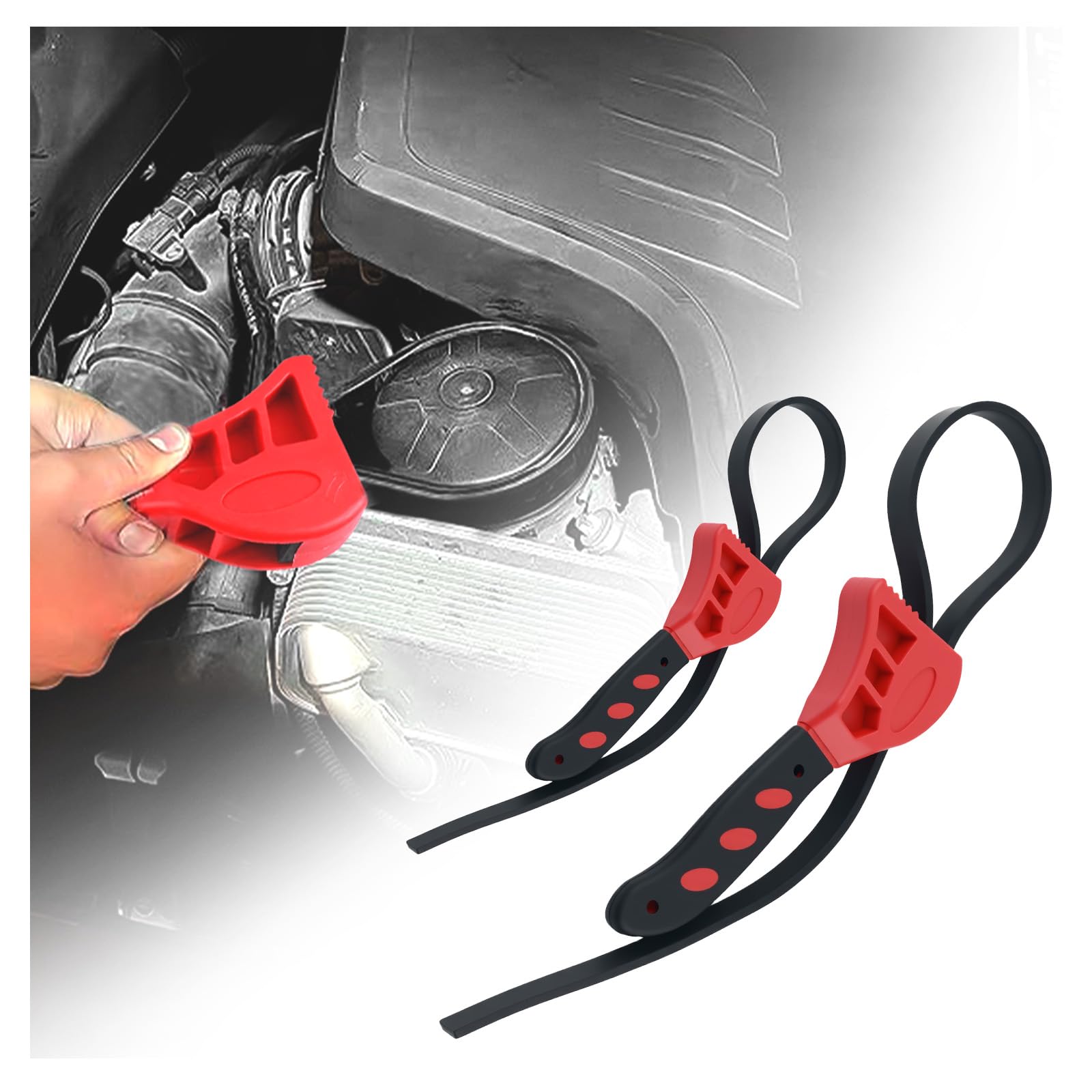 Purthog 2PCS Rubber Strap Wrench Set - oil system tools | Mubboo