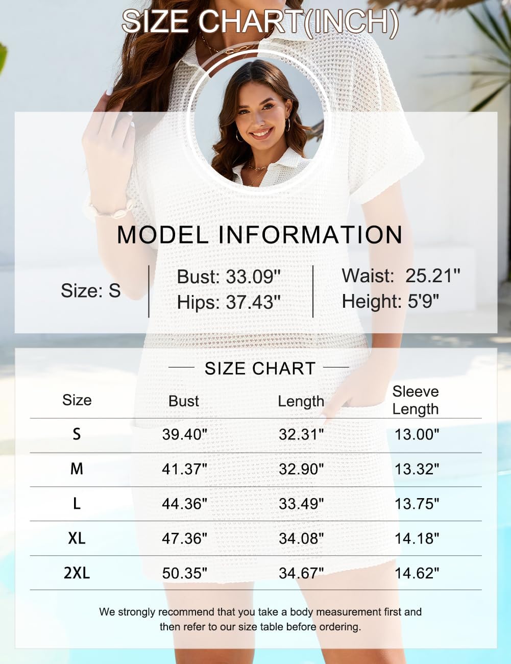 Bsubseach Womens Swimsuit Coverup Waffle Knit Bathing Suit Cover Up Short Sleeve V Neck Beach Vacation Dress with Pockets - Image 4