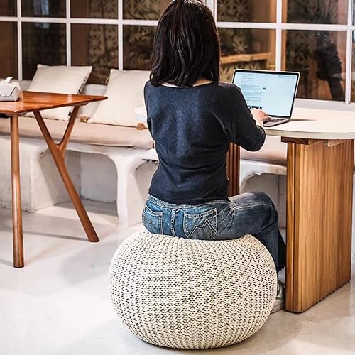 Funda para pelota de yoga, cubierta de cuerda de algodón para ejercicio, parto, estabilidad, fitness, equilibrio, pelota de pilates (25.6 in26