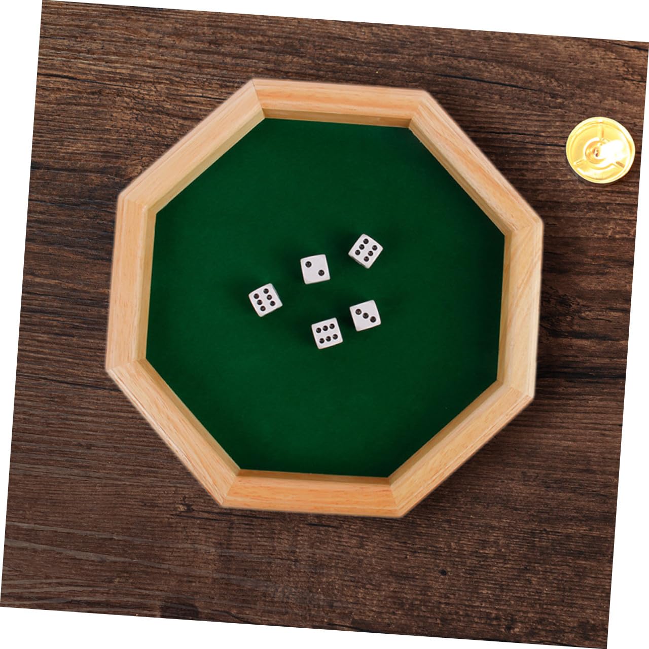 WOONEKY Jeux de Dés de Bar en Bois Vert Célébration Halloween pour Soirées