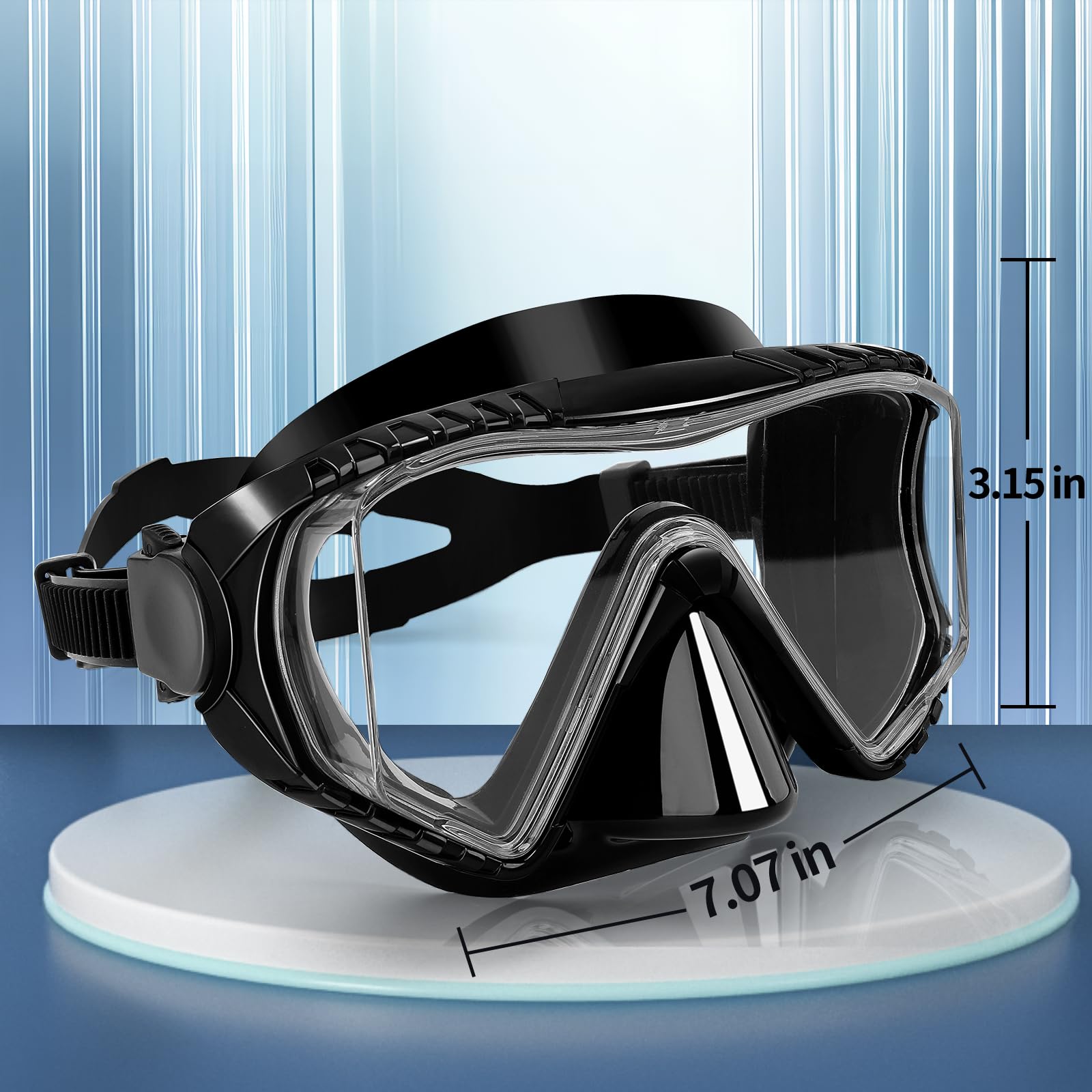 Masque Plongée Adulte,Masque Tuba Anti-Buée Anti-Fuite,Masque
