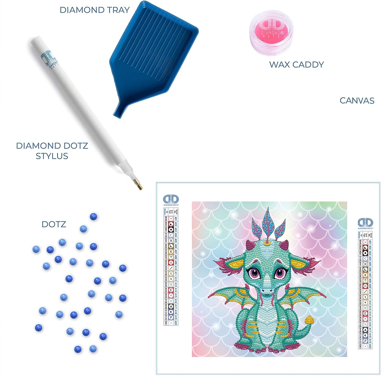 Diamond Dotz Diamond Art Box Kit 8.6"X8.6" - Ariel The Baby Dragon