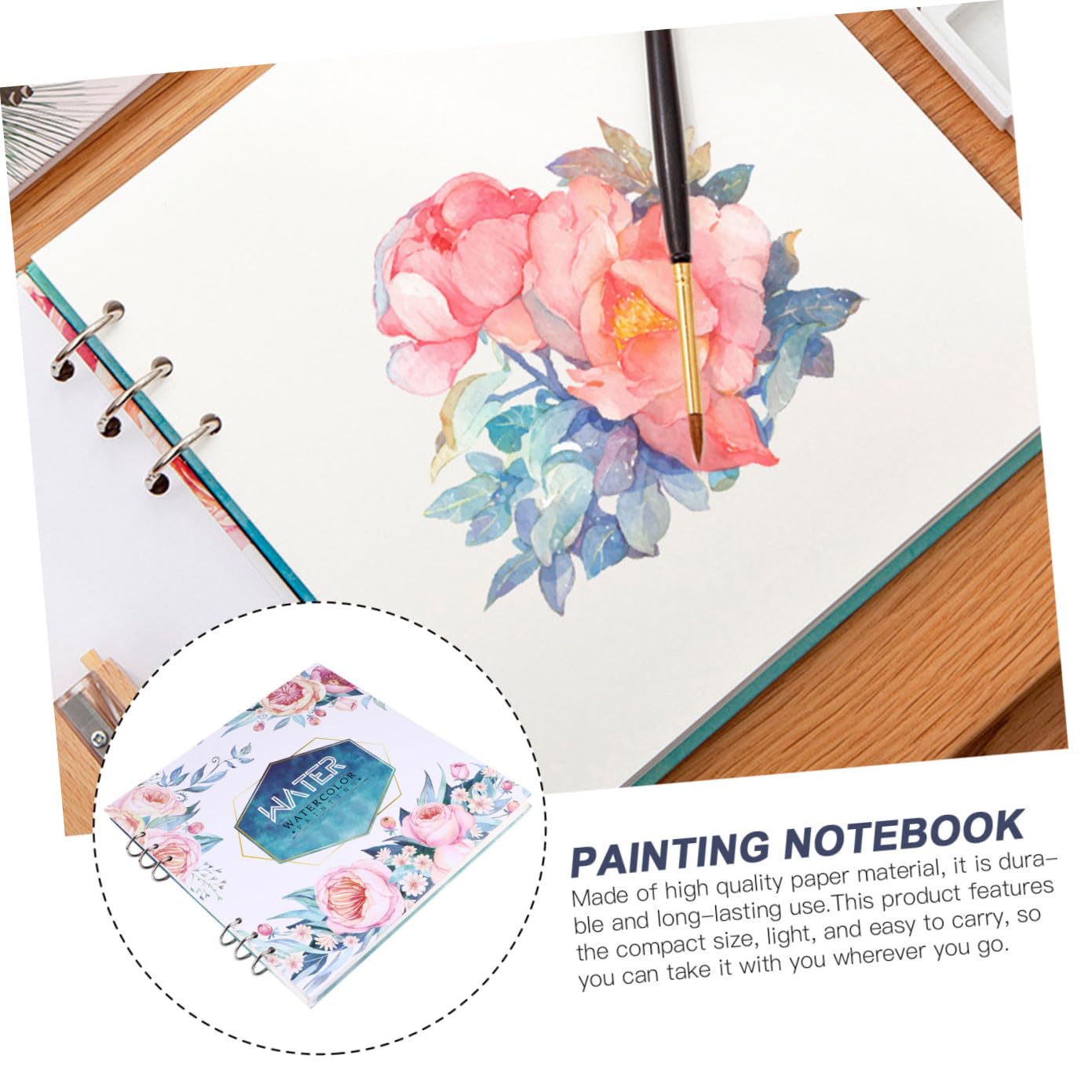 Anneome Spiral Notizbuch Für Künstler Und Zeichner Doppelseitig Mit Perforation Zum Heraustrennen Flach Aufklappbar Für Skizzen Und Aquarellmalerei Robuster Einband Als Zeichenbrett