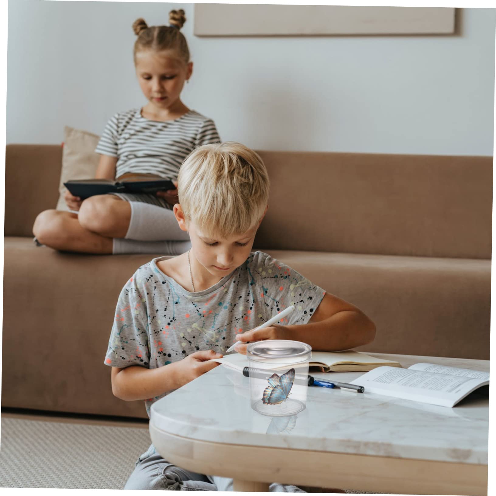 GALPADA 2Pcs Insect Observation Box with Magnifier for Biology Teaching Easy to Use Container for Nature Exploration and Science Learning for Classroom and Outdoor Activities