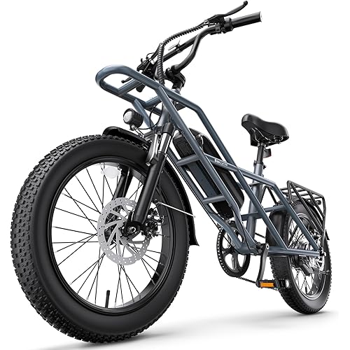 Fat Tire Electric Bike for Adults 20" Ebike 1500W Peak Motor E Bike 28 MPH Electric Bicycle 90 Miles Long Range 7 Speed Commuter Ebikes with 48V Removable Battery Front Fork Suspension