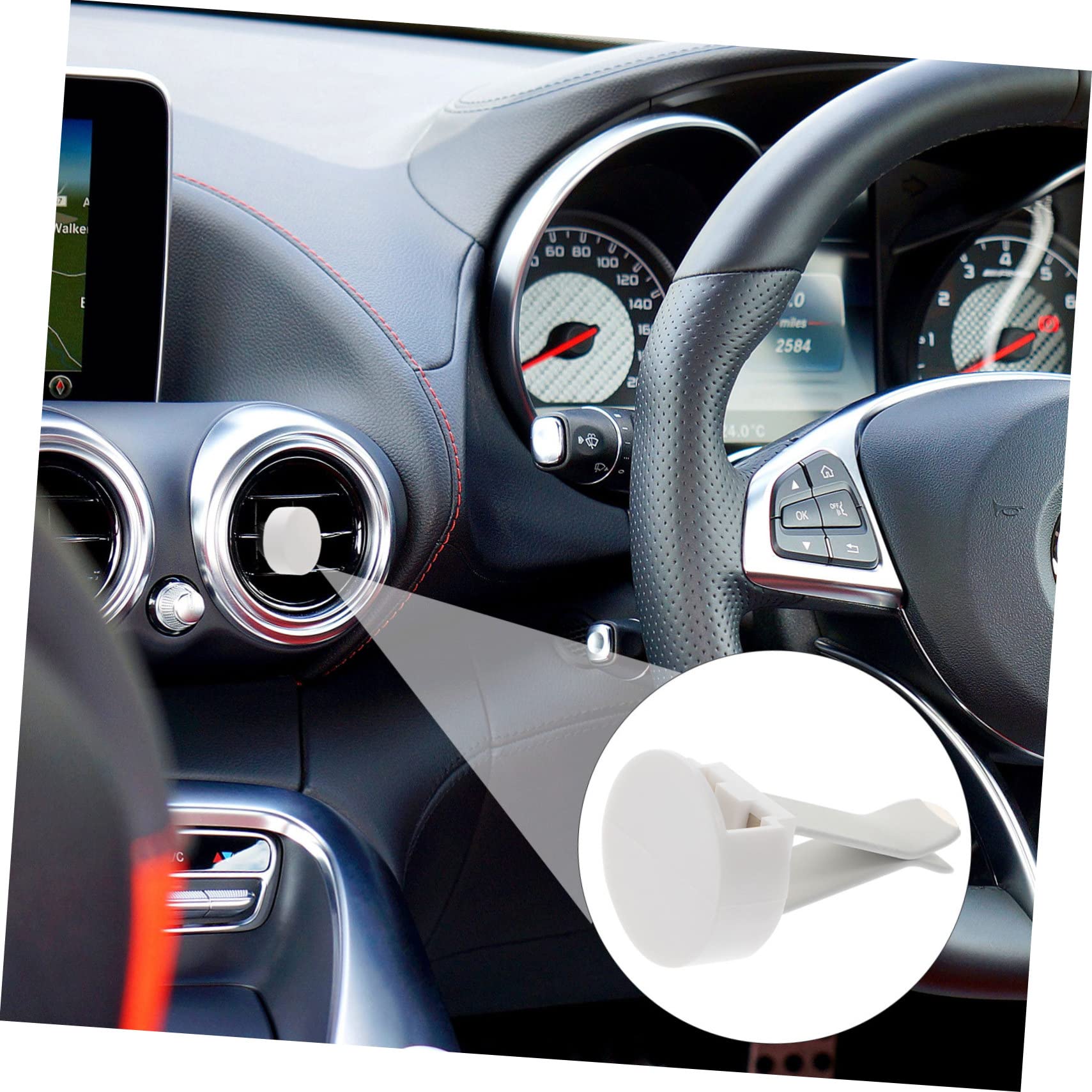 Clip per Bocchette Auto 100 Pezzi in Metallo e Plastico | Uscita Aria Vettura, Montaggio Diy, Finitura Bianca, Lavorazione Affidabile, Confezione da 100