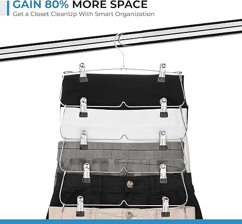 Miniatura 2 de USTECH Paquete de 2 organizadores de pantalones de falda de 6 niveles