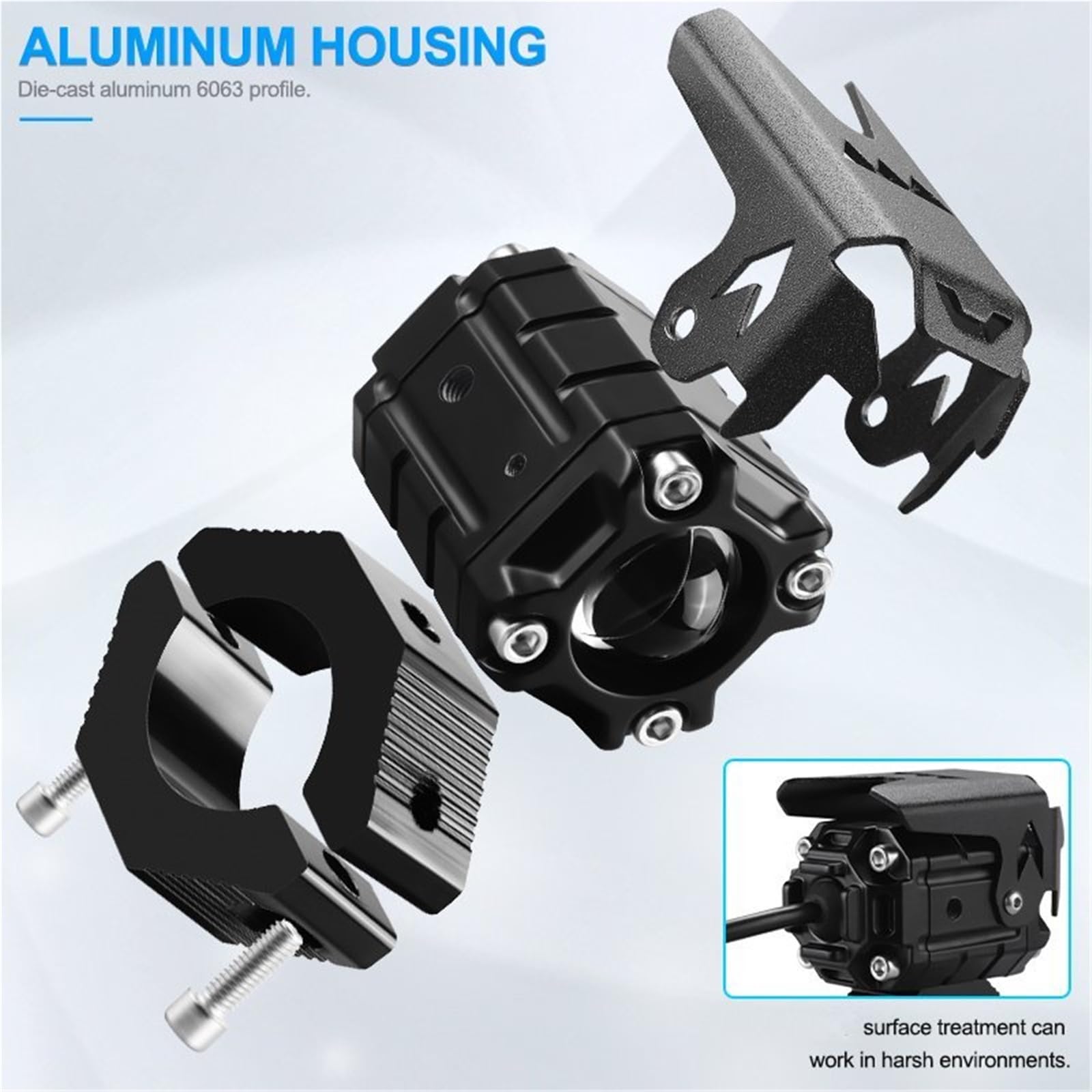Faros Motocicleta Foco Faros LED para Motocicleta LED Antiniebla | Foco LED motocicleta lente proyector luces antiniebla conducción haz alto/bajo color blanco amarillo faros Led auxiliares