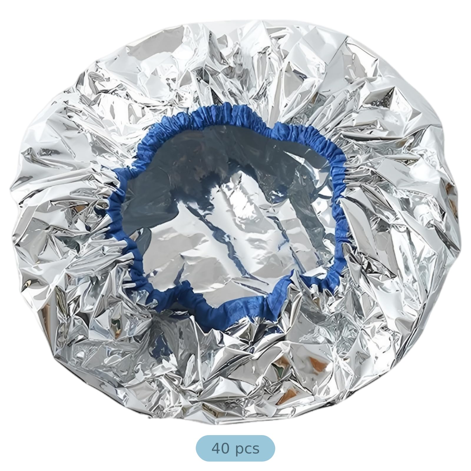40 Stk. selbstheizende Haarhauben, Thermo-Dampfhaube aus Aluminiumfolie mit elastischem Band, ohne Strom für Intensivpflege beim Färben, Dauerwelle, Spa, 31 x 9 cm