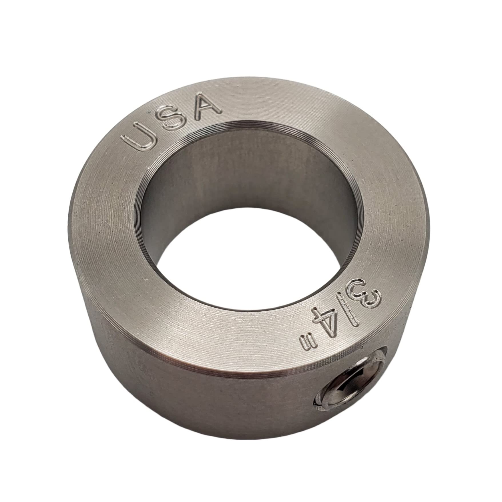 Diámetro del orificio de 0.75 pulgadas - Juego de collar del eje del tornillo - Acero inoxidable 303 (paquete de 4)