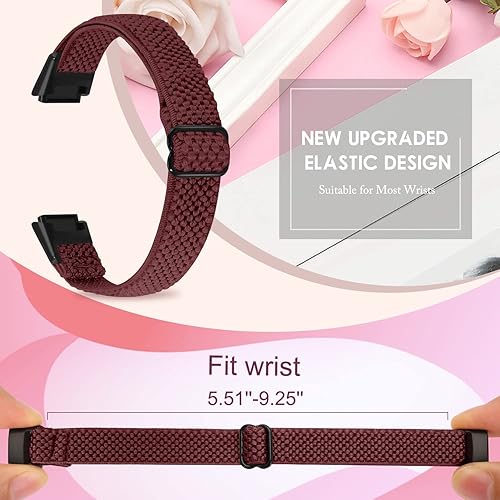 Miniatura 4 de Bandas elásticas de nailon solo compatibles con correas Fitbit Luxe para mujeres y hombres, correa deportiva transpirable ajustable de repuesto para
