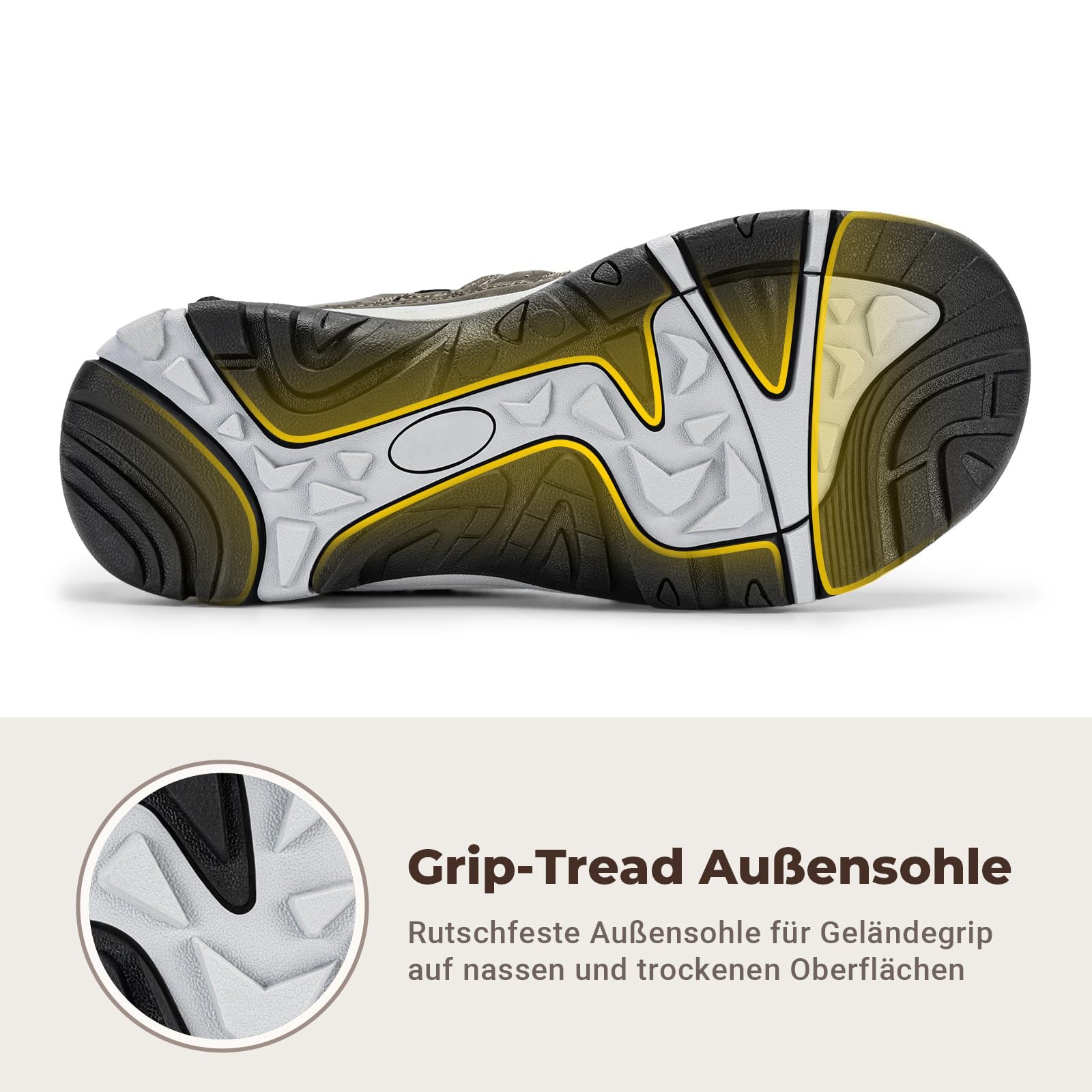 FitVille Weite Sandalen Herren Sommerschuhe Outdoor Sandals Rutschfeste Sportsandalen mit Klettverschluss Geschlossen Slipper Dämpfende Sandaletten Walking Wander Trekking für Breite Füße