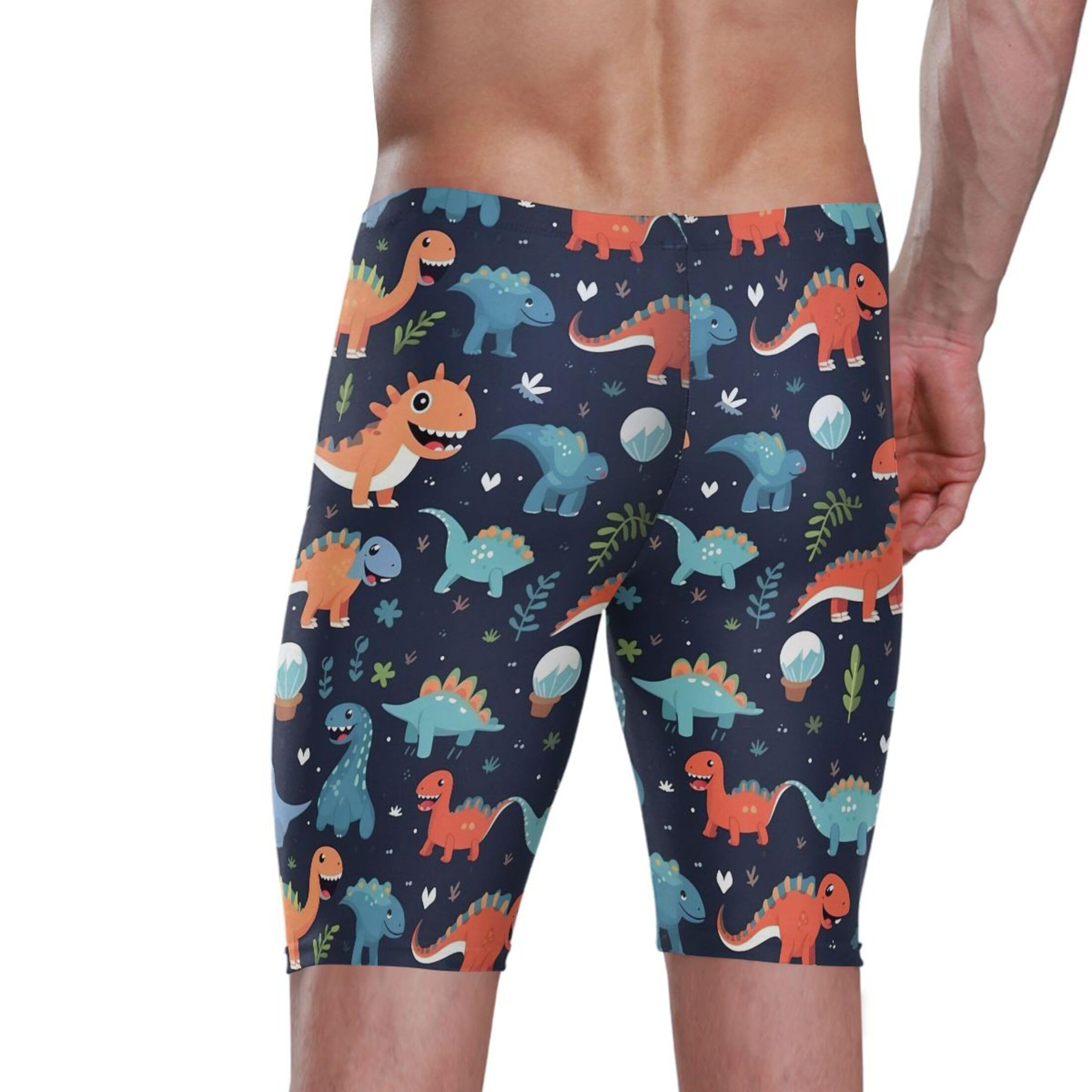 Cute Dinosaur Dino Animal Swim Jammers Swimsuit for Men XXL B0401347