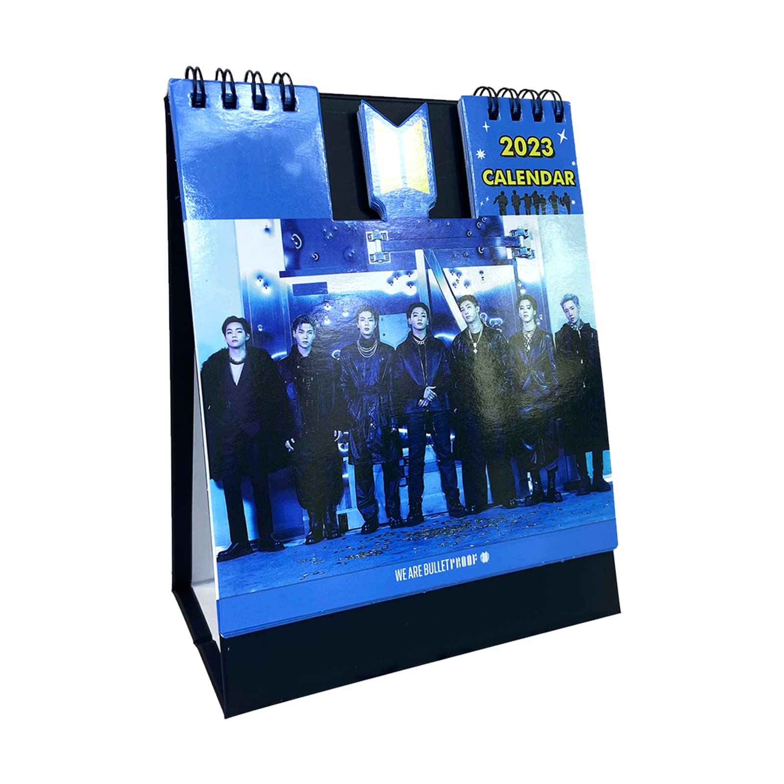 Kpop 2023 Bangtan Boys New Album Desktop Calendar Monthly Planners, Gift Set for Army Boys and Girls