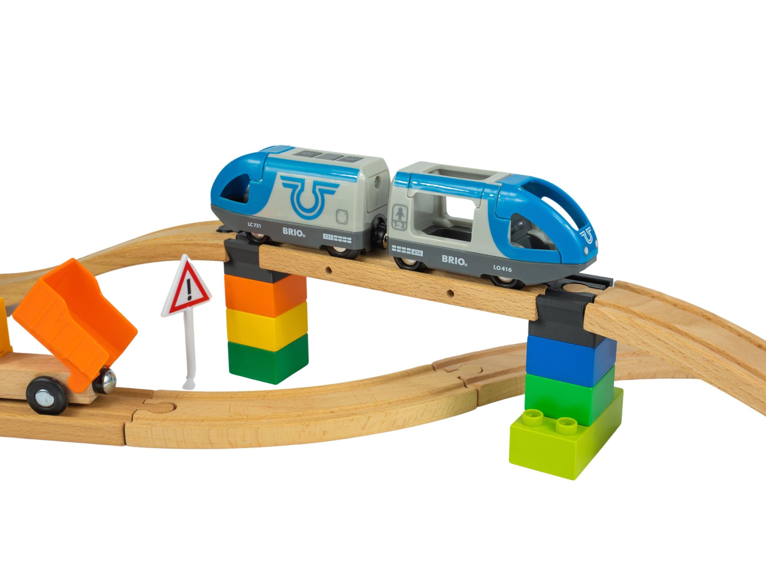 Ponte Adattatore Duplo Per Ferrovia In Legno Per Bambini - Foto 13
