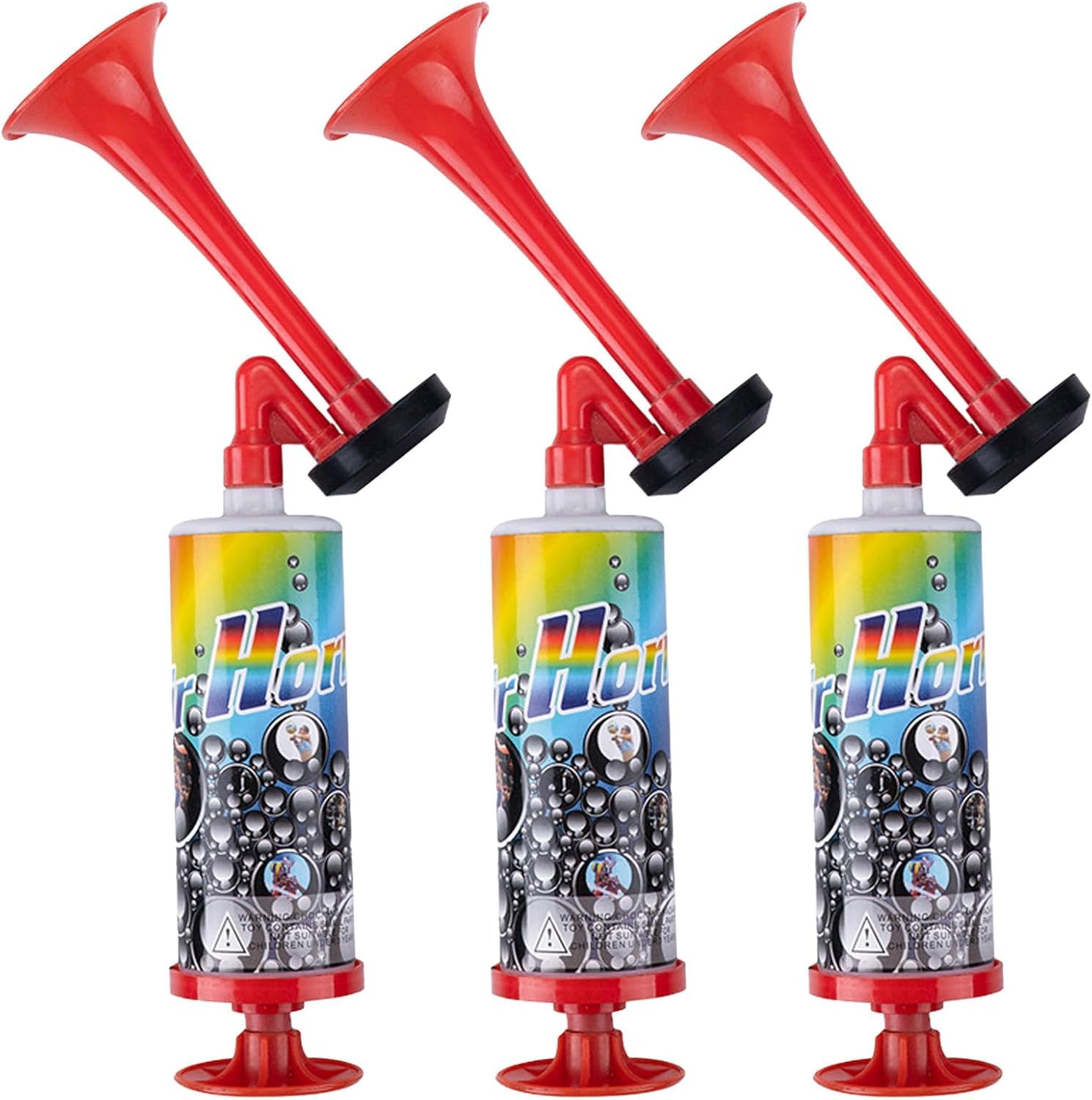 3Pack Air Horn Handheld, Air Horns, Airhorn Loud Noise Maker In Various Activities, Handheld Air Pump Loud Sound Hand Signal Horn, Suitable For Car Marine Boats Sports Events