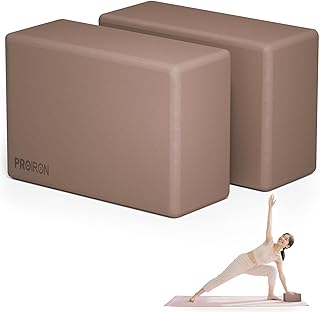PROIRON ヨガブロック 2個セット 硬め ストレッチブロック 2コ ヨガぶろっく 高密度EVA 人気 防湿性 23*15*7.5cm (5色)