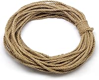 Vista 4 de Cuerda de yute natural duradera Materiales de embalaje industrial resistente cuerda de yute marrón natural 3280 pies/3,280.8 ft para artes