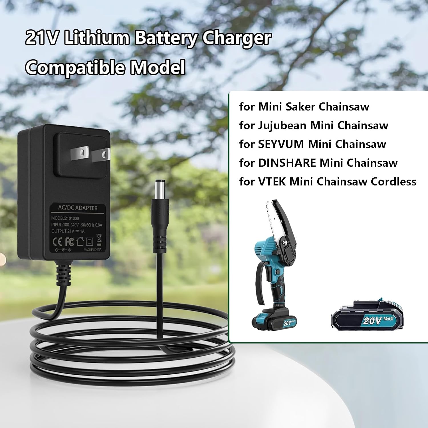 21V Lithium Battery Charger for Mini Chainsaw Electric Pruning Shears Electric Power Tools Battery Charger - Image 3