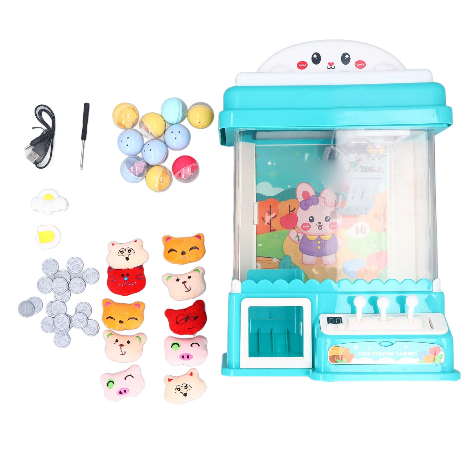 Mini Macchina per Afferrare i Giocattoli con Artigli per Bambini con Luci Lampeggianti e Suoni per Feste di Compleanno Divertente Gioco per Famiglie in Plastica 1 unità