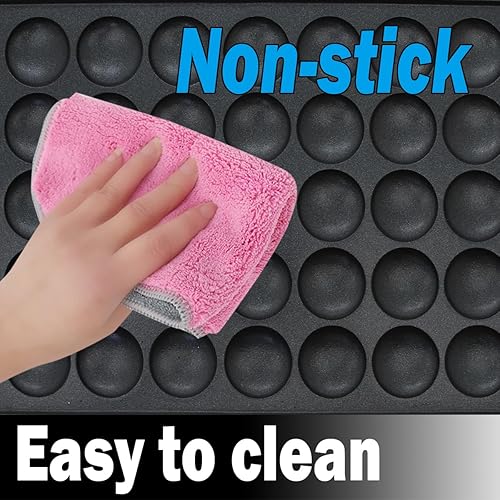 Miniatura 6 de Máquina para hacer panqueques eléctrica comercial con 100 agujeros de 1.6 pulgadas, para panqueques holandeses, parrilla, panadero, waffle, muffins,