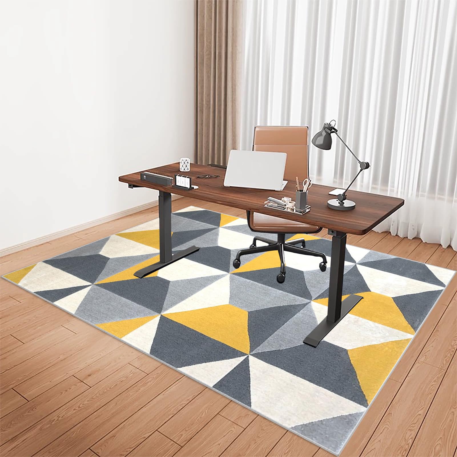 Heavy Duty Chair Mat Office Chair Mat for Hard Floor, Hardwood Floor Mat Protector Anti-slip, Computer Floor Mat, Large Hard Floor Protector Mat for Rolling Chair for Parquet, Laminate 160 x 180 cm