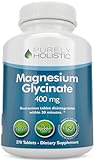 Magnesium Glycinate 400mg - 270 Magnesium Tablets (not Capsules) - 400 mg Elemental Magnesium - Highly Bioavailable - Vegan and Vegetarian - for Improved Sleep, Stress Relief & Cramp Defense