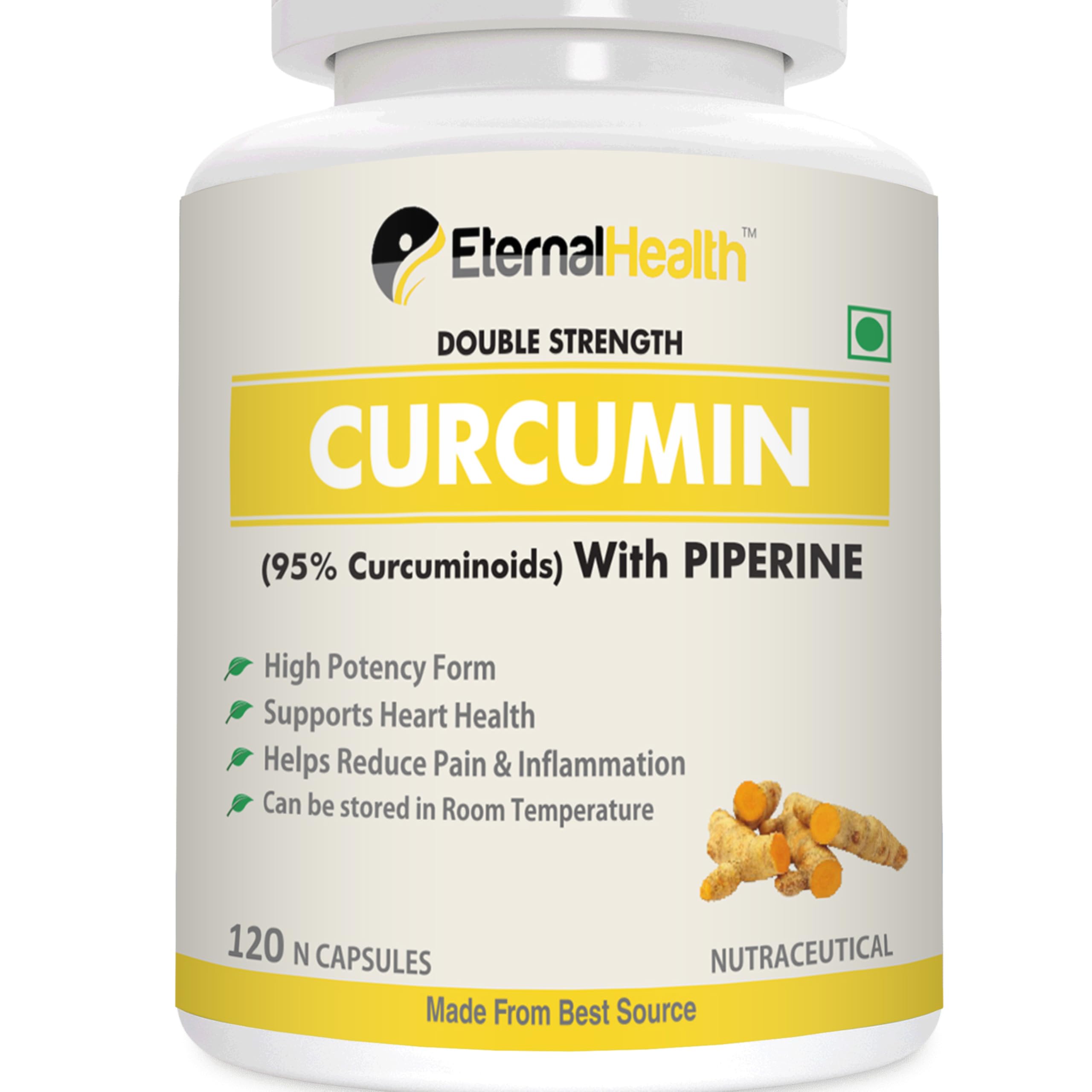 Curcumin High Absorption Double Strength Supplement with Piperine (Ultra Pure) 95% Curcuminoids for Joint Support - 120 Vegetable Capsules-image-14