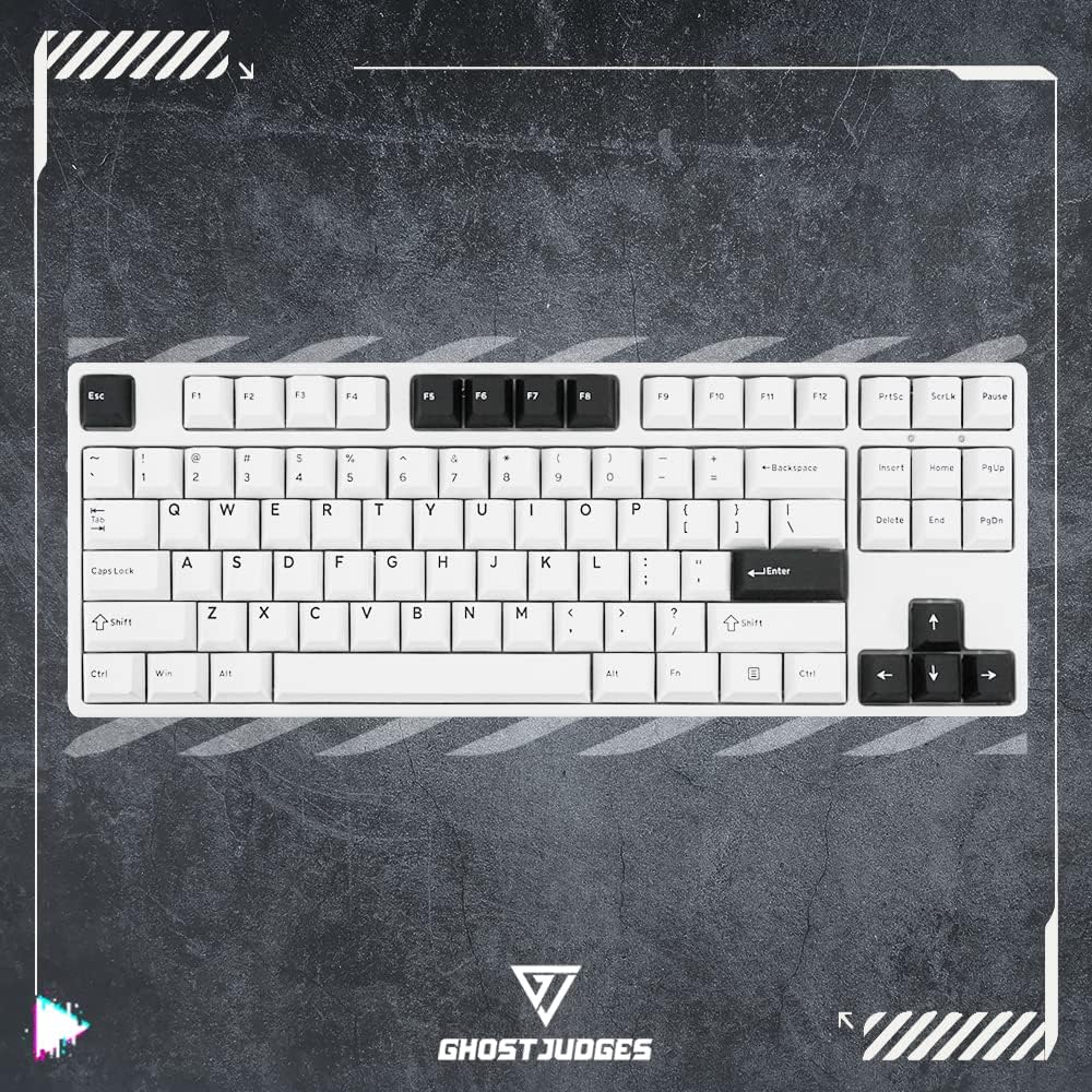 KPREPUBLIC Ghost Judges GJ Bow Colorway Cherry PBT Doubleshot keycap for mx Keyboard 60 65 87 104 xd64 xd68 bm60 bm65 Landscape Shanshui