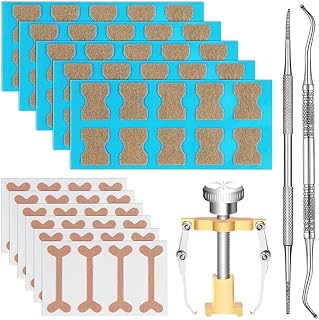 77 Pieces Ingrown Toenail Tool Set, Include Ingrown Toenail File and Lifter and 60 Pcs Ingrown Toenail Correction Stickers Ingrown Toenail Corrector Treatment Kit for Nails Health
