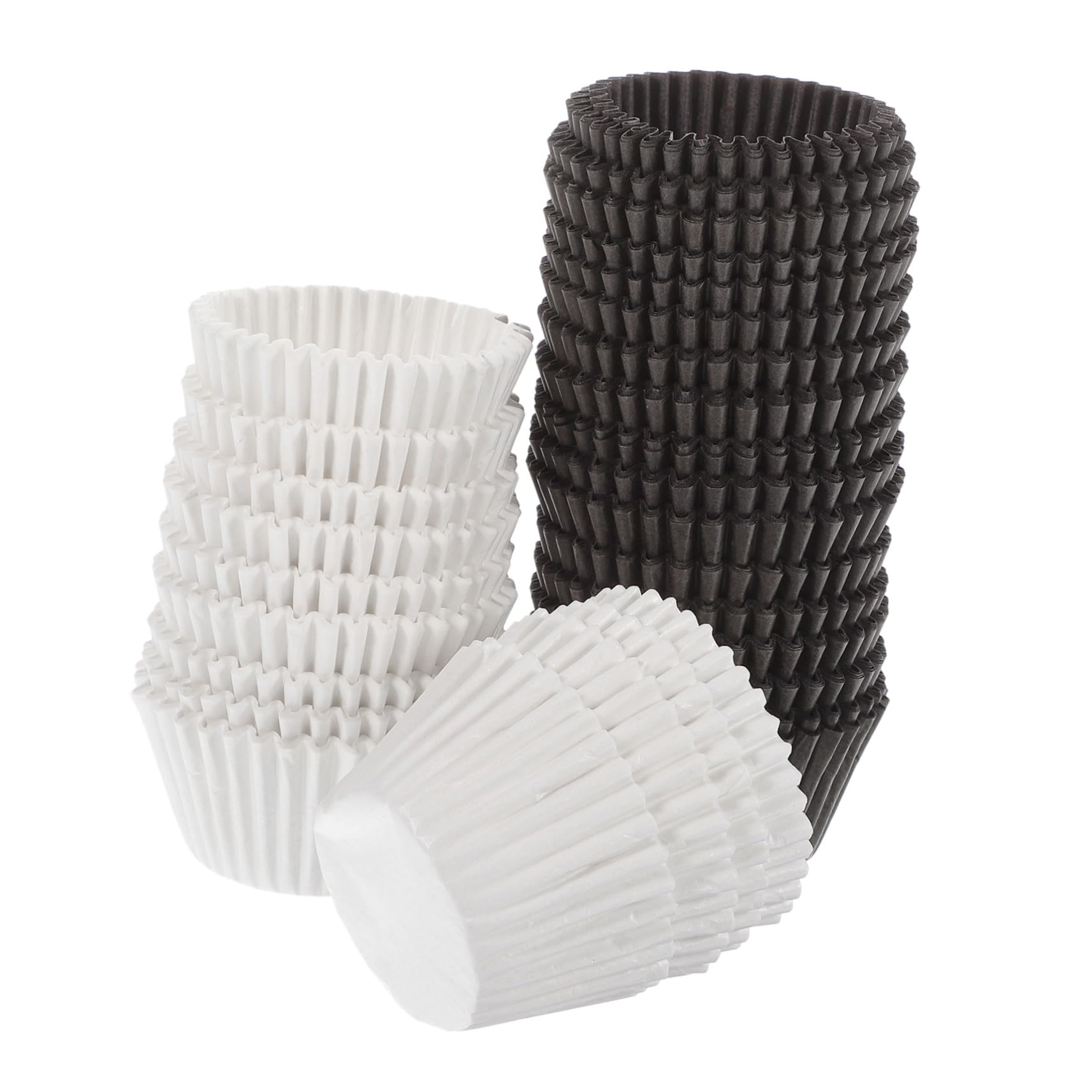 Caissettes à Cupcakes en Papier Grandes Tailles Blanc et Marron Moules à Muffins en Papier Résistant Usage Pâtisserie Festive et Anniversaire Lot de 1000 Pièces