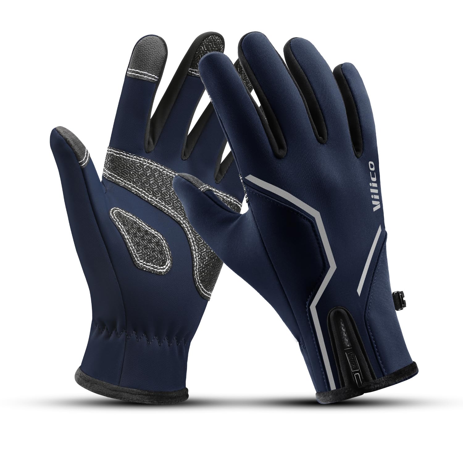 Vilico Unisex Winterhandschuhe, Touchscreen Winddicht Wasserfest rutschfest Warme Handschuhe für Outdoor Radfahren Laufen Wandern