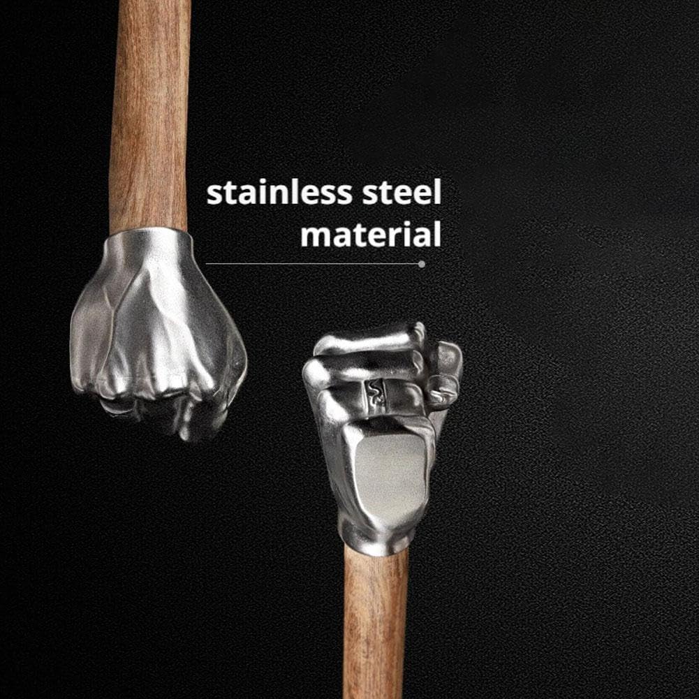Marteau de poing décoratif – Marteau en forme de poing/pouce/os, tête en acier inoxydable et poignée en bois, art de collection pour la maison/le bureau, outil fonctionnel multifonction pour tâches