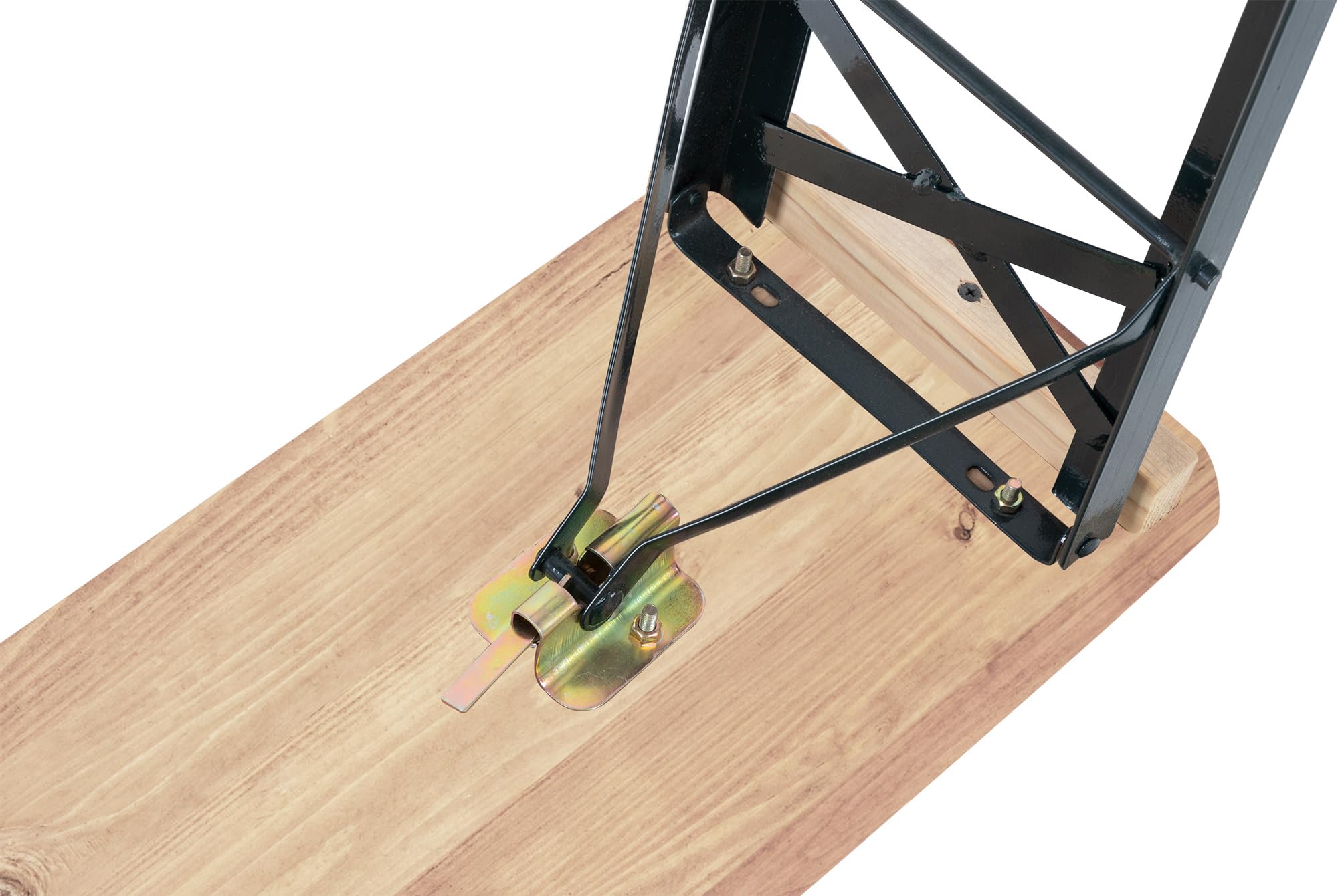 Stagecaptain BBB-180 Hirschgarten Banc De Biergarten 177 cm Naturel | Banc de bière robuste et long, Charnières métalliques solides, faciles à ouvrir/fermer, Surface laquée, Dessous non traité
