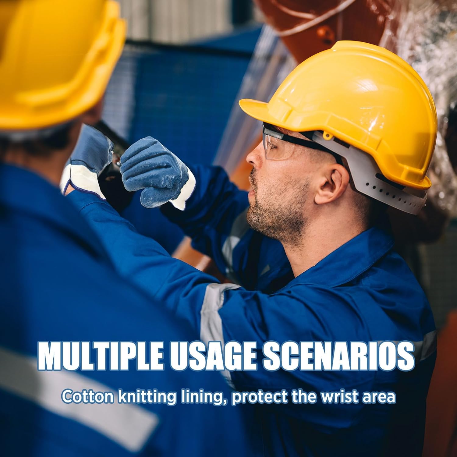 Oil Resistant Gloves for Men, Nitrile Heavyweight Fully Coated Work Gloves, Oil Hauler Chemical Resistant - Image 4