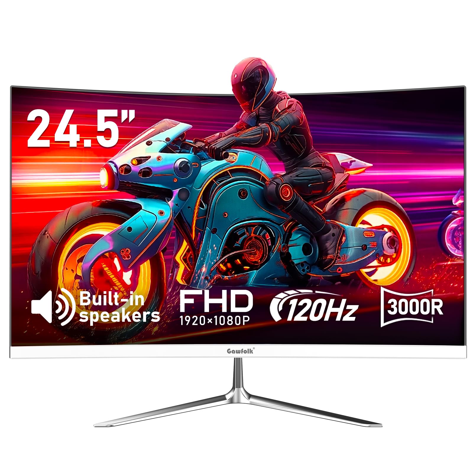 Gawfolk 24 Inch Curved Gaming Monitor