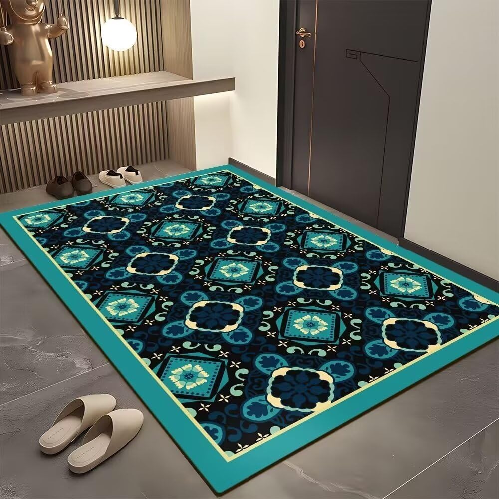 Tapis de salon bleu et doux : oubliez les corvées de nettoyage 200x300