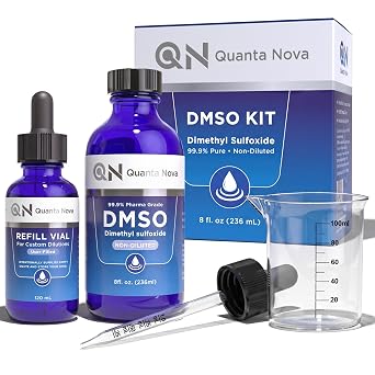 DMSO Pharmaceutical Grade Liquid 99.9% Pure Low Odor All Glass 8oz DMSO Kit
